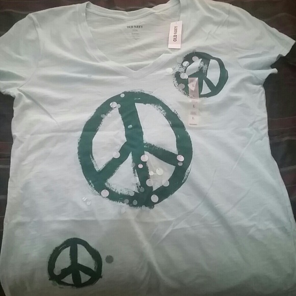 Peace t shirt v neck