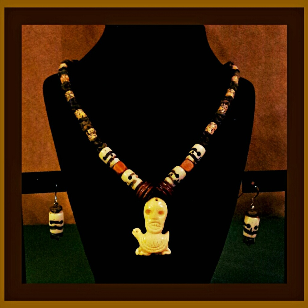 Skulls & Turtle Necklace & Earrings