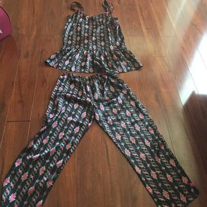 Betsey Johnson satin pajamas sleepwear baby doll