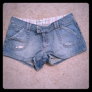 American Eagle denim midi shorts