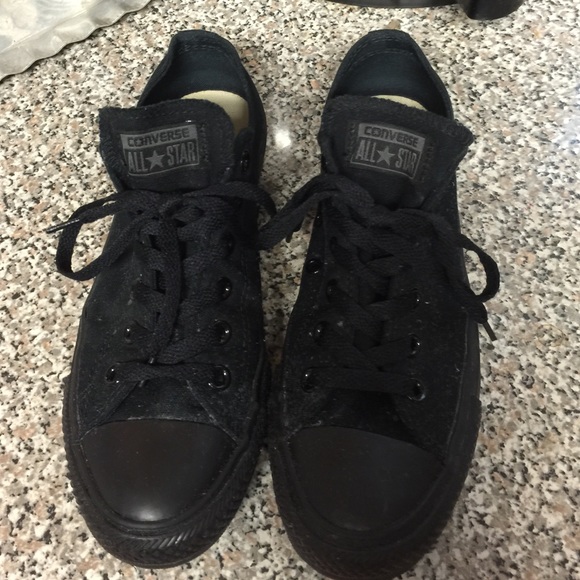 Solid Black Converse.