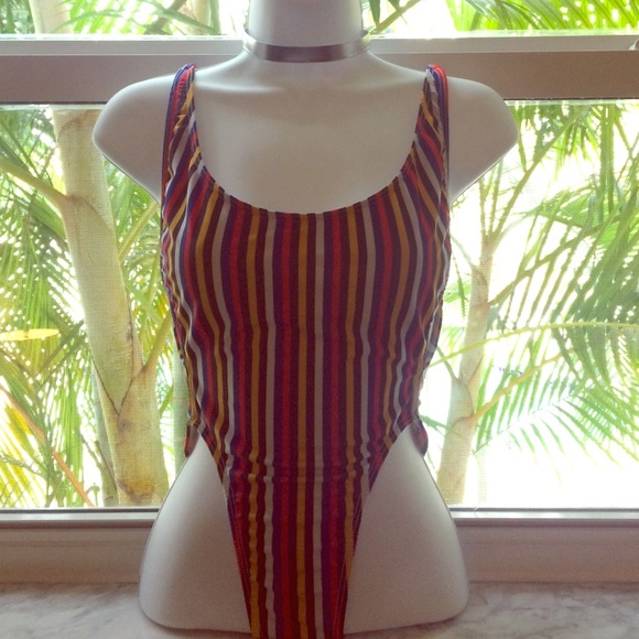 American Apparel Nylon Tricot High-Cut One-Piece