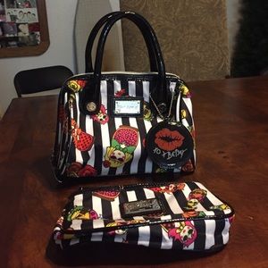 Betsey Johnson purse bundle with mirror