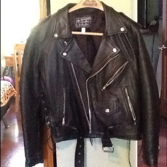 diamond leather jacket