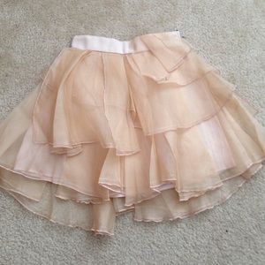 Ballet pink tutu chiffon silk skirt