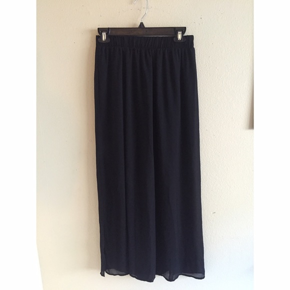 Sheer Black Maxi Skirt