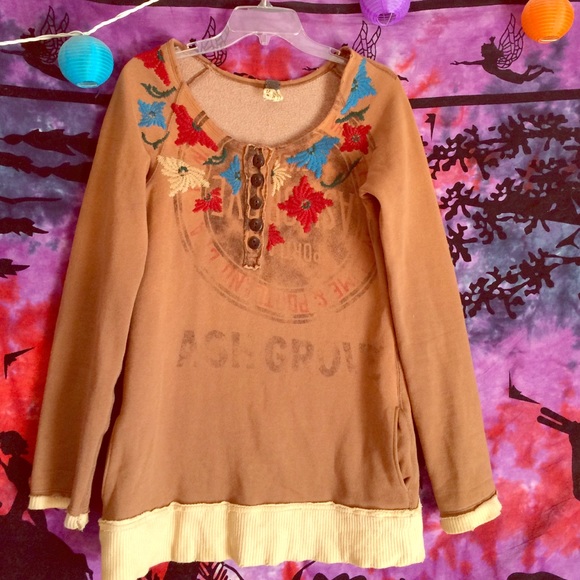 Free People WE THE FREE embroidered sweatshirt