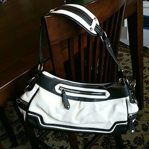 Black and white purse