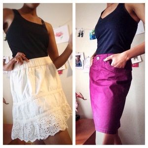 🌟💕 Skirt Bundle (Cream and Maroon)