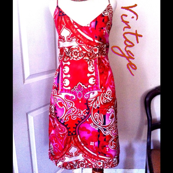 Vintage Dresses & Skirts - ⭐️💗Vintage Bright Abstract Print Summer Dress💗