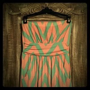 Chevron maxi dress