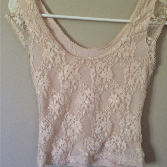 H&M Lace Light Pink Top - Picture 3 of 3