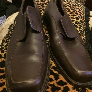 Men soft brown leather shoes