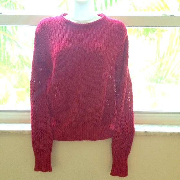 American Apparel Fishermans Pullover in Red