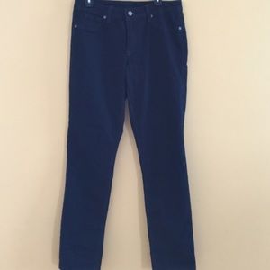 Dark wash straight leg jeans