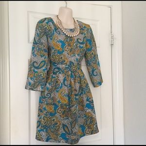H&M Turquoise Paisley Dress