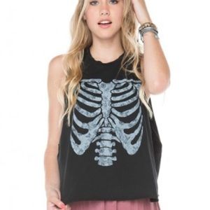 Brandy Melville skeleton muscle tee / tank