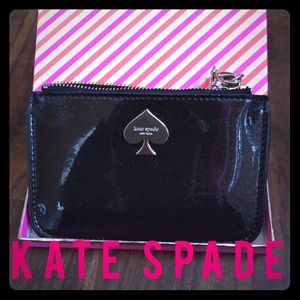 Kate Spade black sparkle pouch