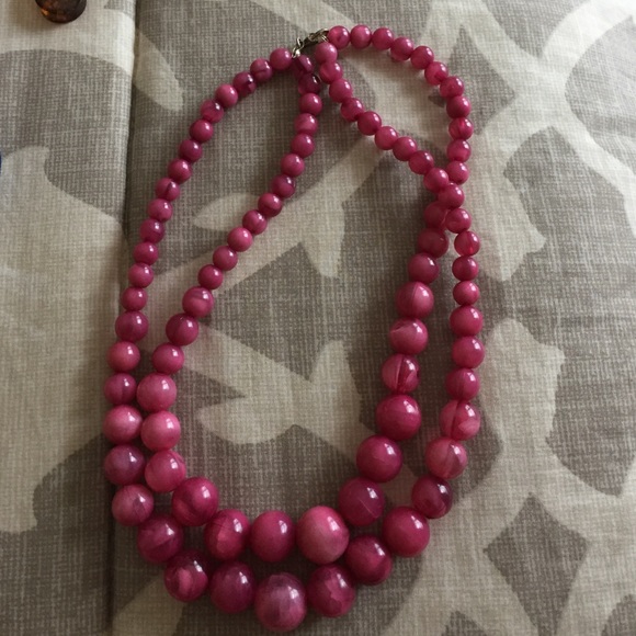 Pink beaded necklace