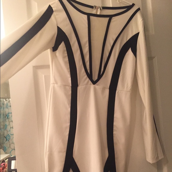 white & black cocktail/party dress - Picture 2 of 2