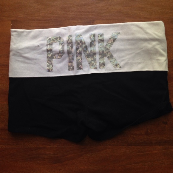 vs pink yoga shorts