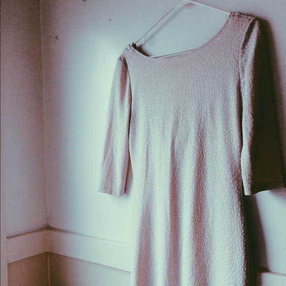 A drop back fitted dress