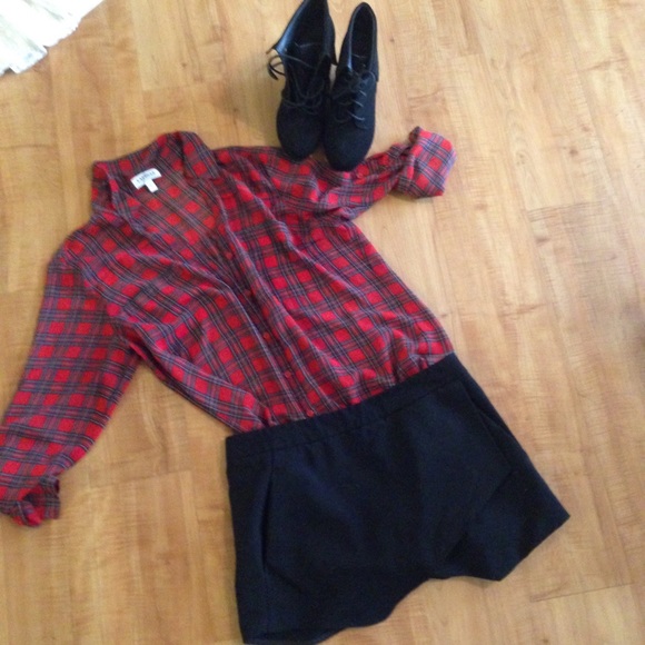 Express plaid portfonio shirt