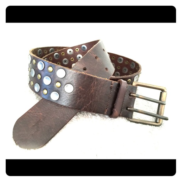 Studded Leather Belt