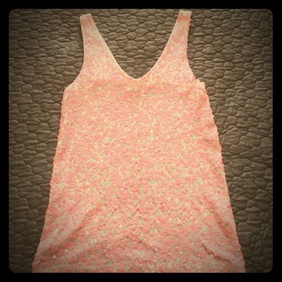 Pink sequin JCrew tank