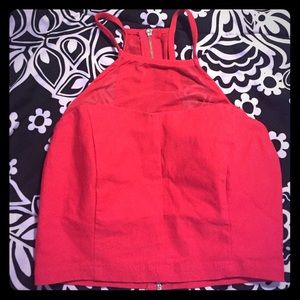 Red crop top