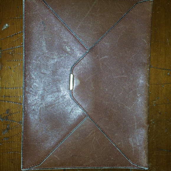 Envelope leather clutch