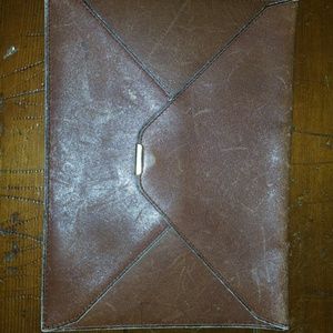 Envelope leather clutch
