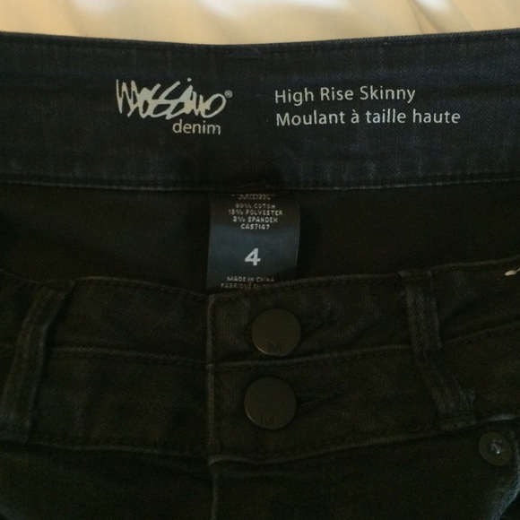 High Rise Black Denim Skinny Jeans