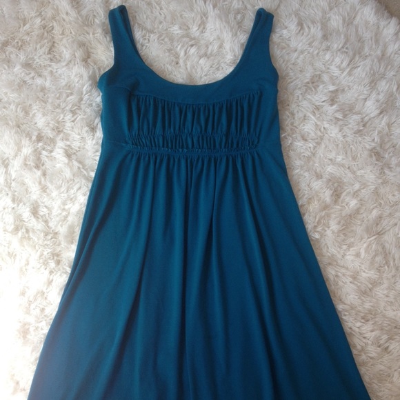 Teal rouched dress (Ann Taylor)