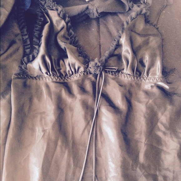 Silky black nighty with cover up