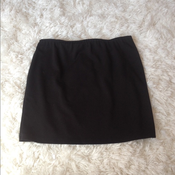 Black mini skirt