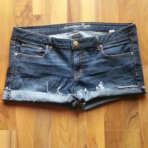 AE denim shorts