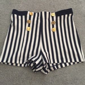 High-Waisted Sailor Short Shorts