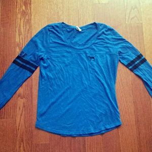 VS PINK Blue Long Sleeve Shirt!
