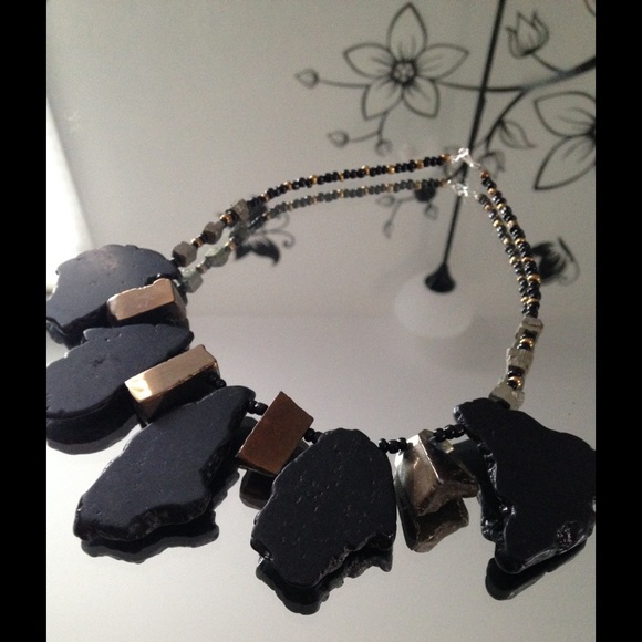 🚫sold🚫🆕agate Jasper & pyrite necklace - Picture 3 of 4