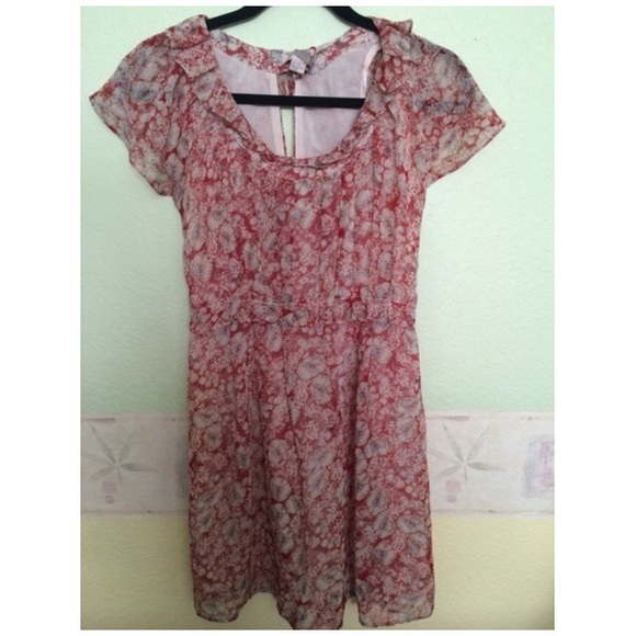Floral red dress