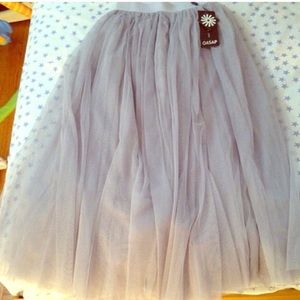 Light blue greyish midi tool skirt