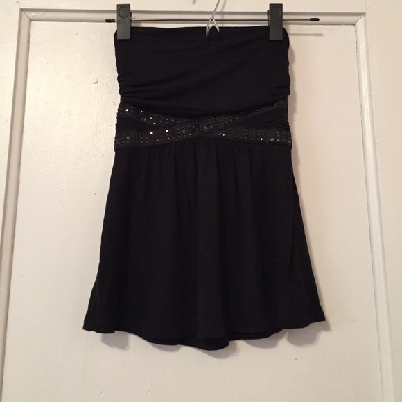Express strapless black top!