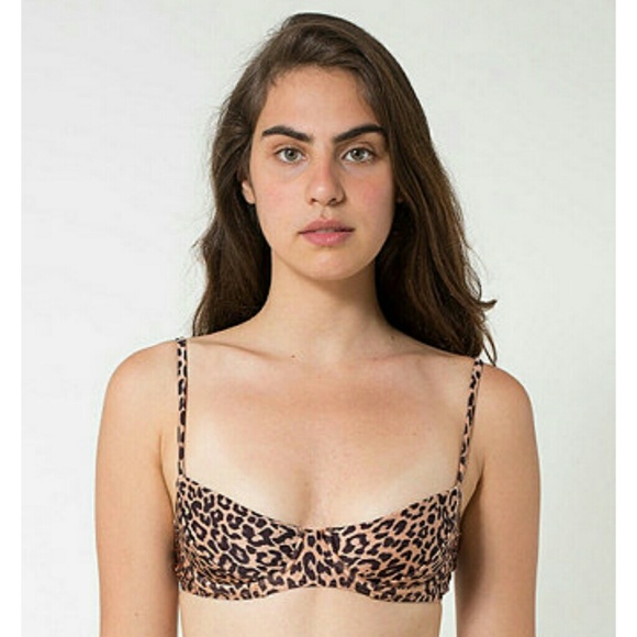 American Apparel Tops - AmericanApparel Cheetah Print Underwire Bikini Top