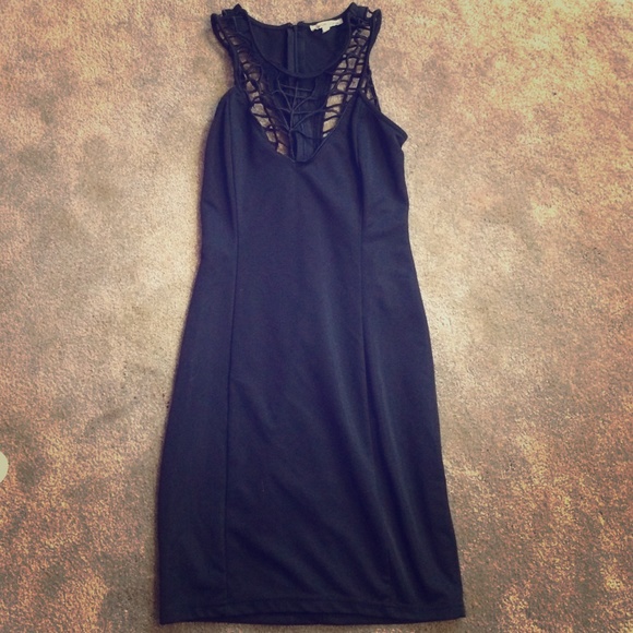 Black webbed dress