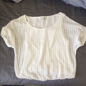 White knit shirt