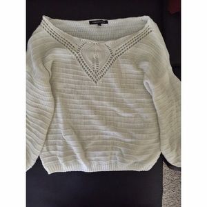 White crochet sweater