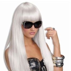 White metallic Wig