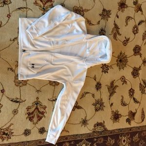 Under Armour White Hooded SweatShirt