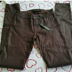 J BRAND *Burgundy  color*  wax coated jeans.